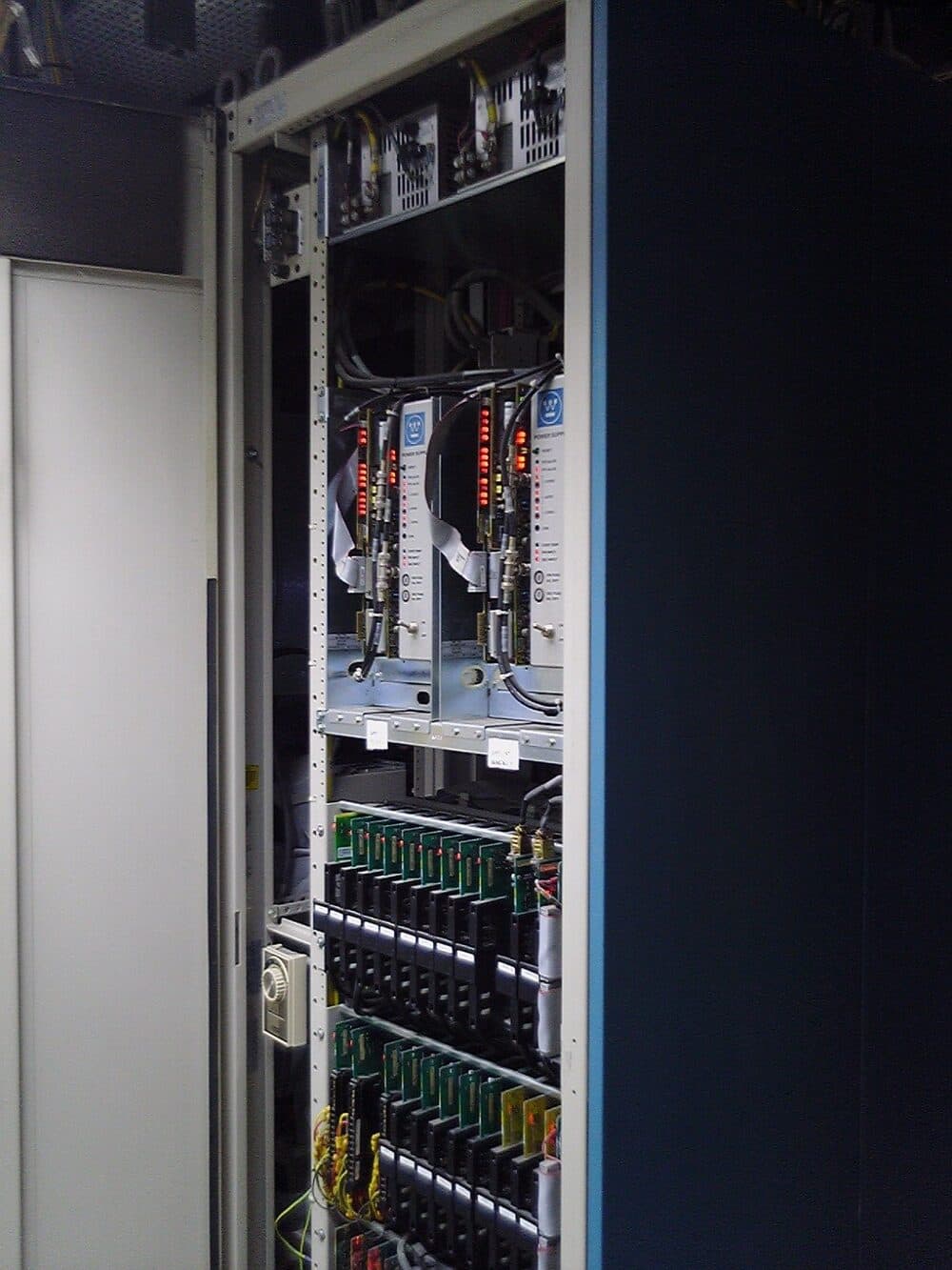 DCS cabinet with IO modules