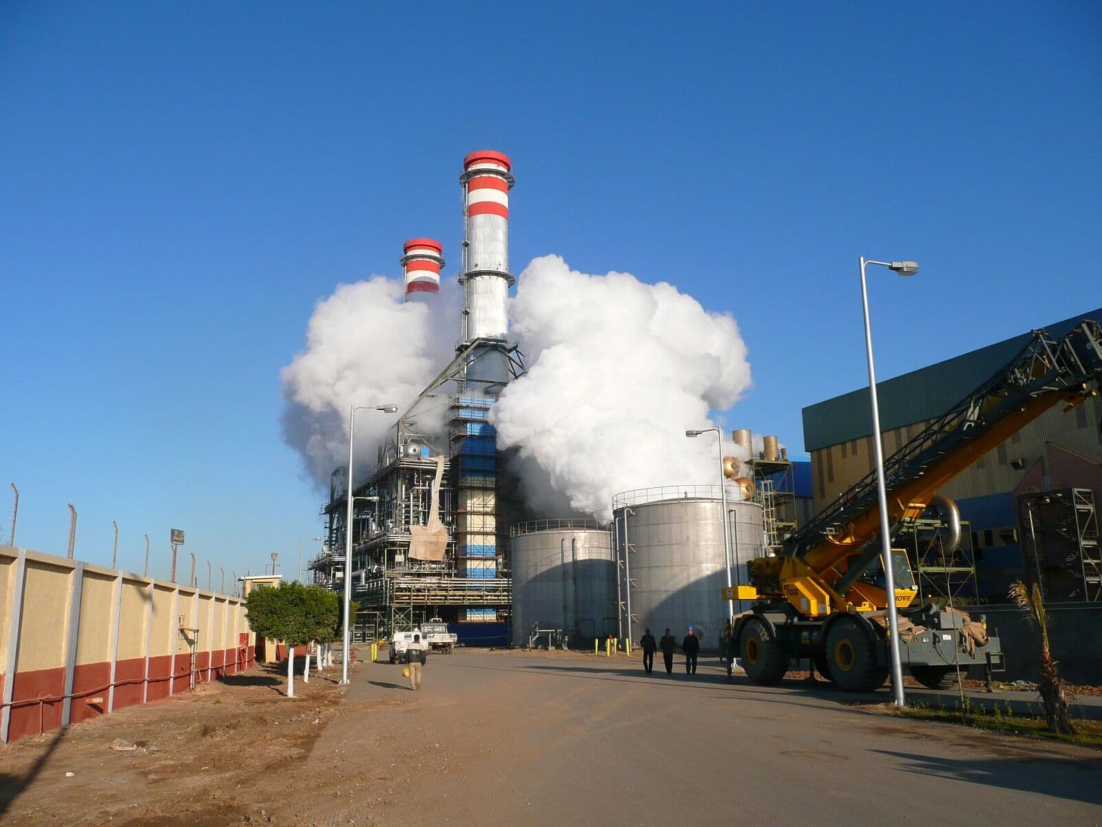 Power plant during commissioning